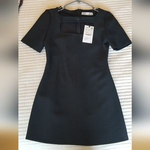 Zara mini dress with cutout neckline